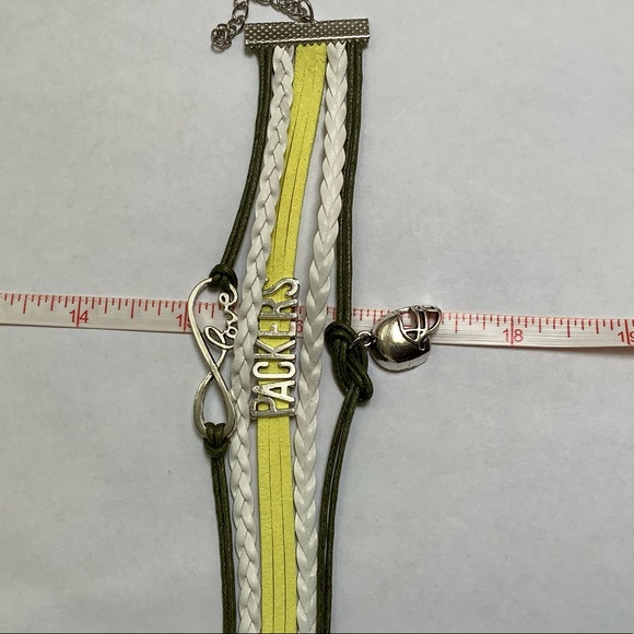 Green and Yellow “Love Packers “Bracelet - Picture 3 of 7